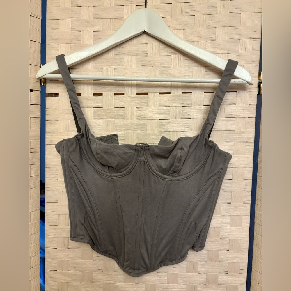 skims cotton corset top xs